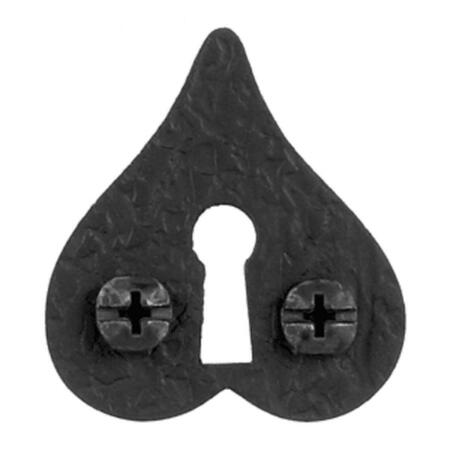 ACORN MFG Rough Iron Heart Keyplate - Black RM8BP